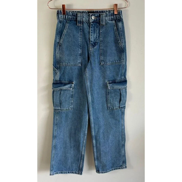 BDG Urban Outfitters Womens Blue Denim Cargo Skate Jeans Sz W24 L32 - Picture 1 of 11